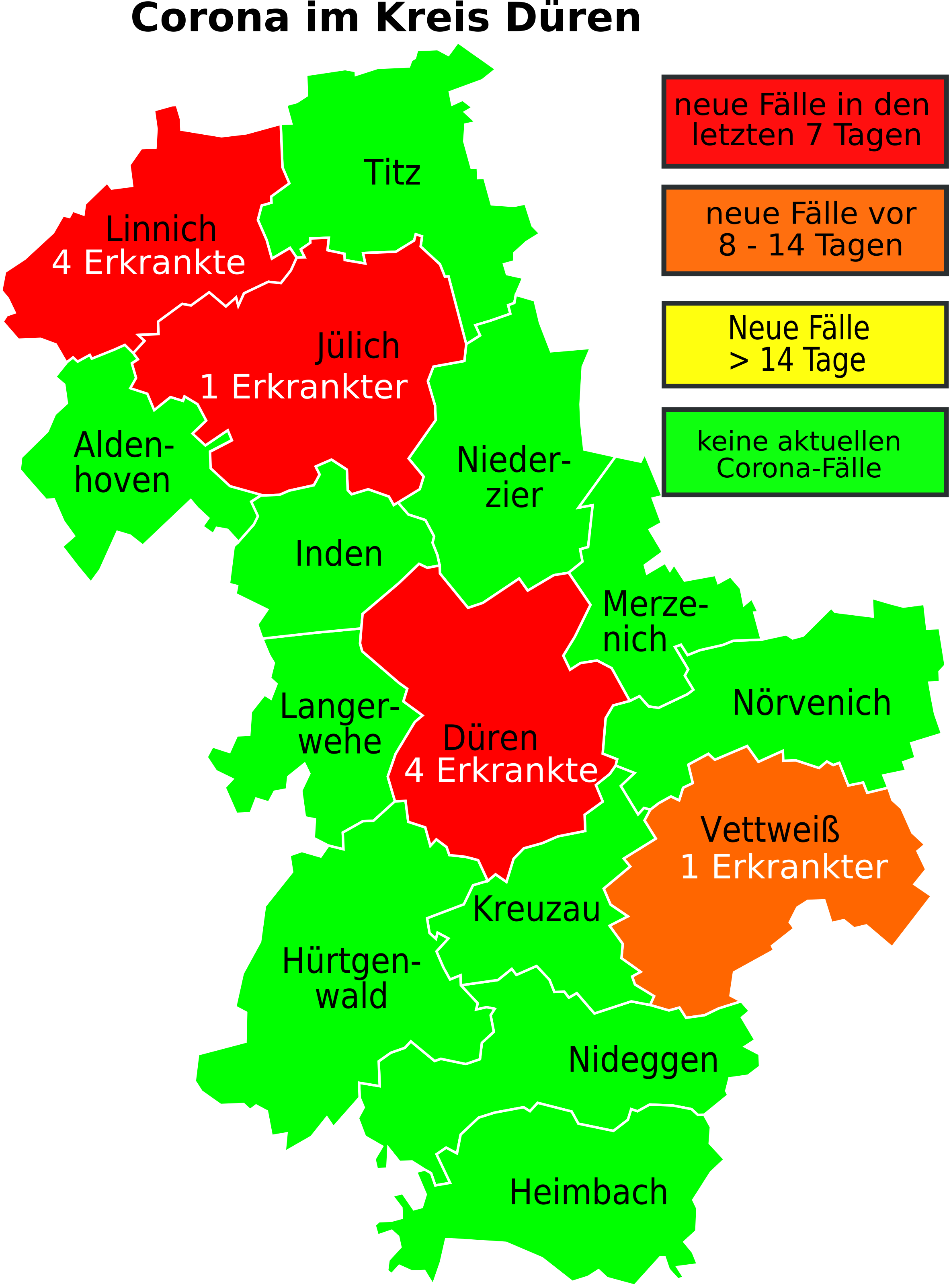 Corona-Update: Neue Fälle in Düren und Jülich, Neuinfektionen über