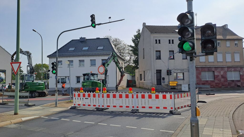 Renkerstraße Absperrung an Kreuzung