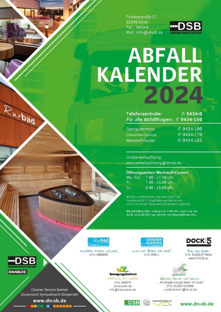 Abfallkalender Bremen 2024 Pdf DSB: Der Abfallkalender 2024 » DN-News