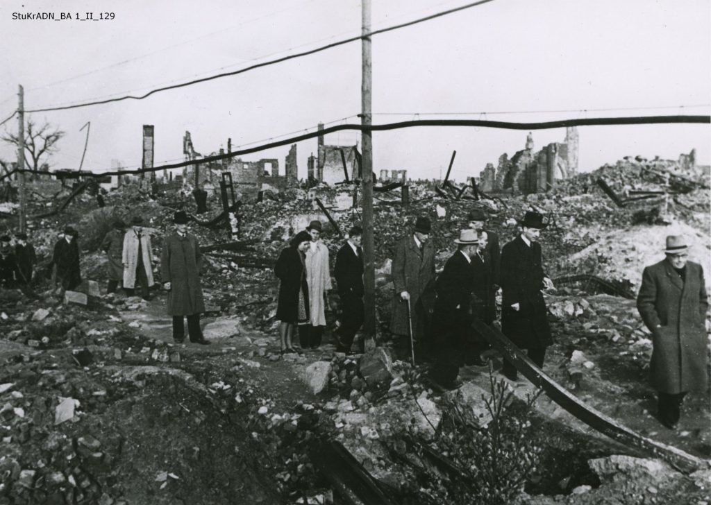 Zerstörungen in der Dürener Innenstadt