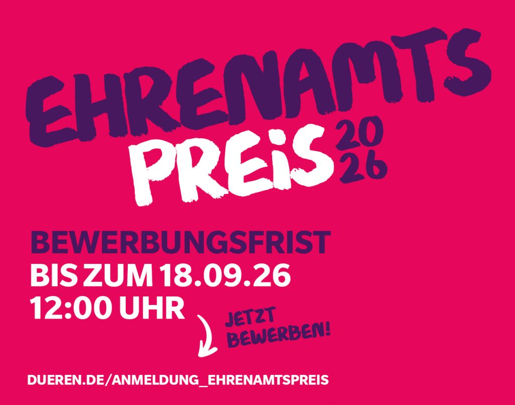 Hinweis zur Anmeldung Ehrenamtspreis
